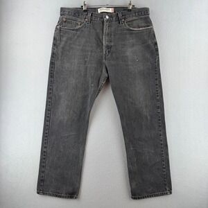 Levis Jeans Mens‎ 38x30 (Fits 38x29) Black Denim Straight Leg Y2K 2009